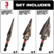 Milwaukee SHOCKWAVE Impact Duty Titanium Step Bit Kit (3-Piece) Milwaukee SHOCKWAVE Impact Duty Titanium Step Bit Kit (3-Piece)