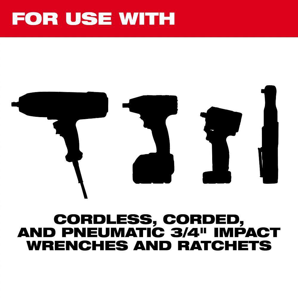 Milwaukee SHOCKWAVE 3/4 in. Drive Metric 6 Point Impact Socket Set (8-Piece) Milwaukee SHOCKWAVE 3/4 in. Drive Metric 6 Point Impact Socket Set (8-Piece) - Image 8