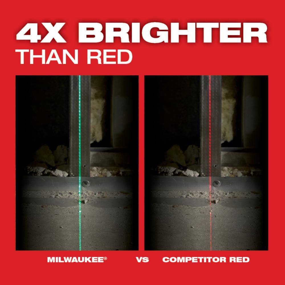 Milwaukee M12 12-Volt Lithium-Ion Cordless Green 125 ft. Cross Line and Plumb Points Laser Level Kit with 3.0 Ah Battery Milwaukee M12 12-Volt Lithium-Ion Cordless Green 125 ft. Cross Line and Plumb Points Laser Level Kit with 3.0 Ah Battery - Image 9
