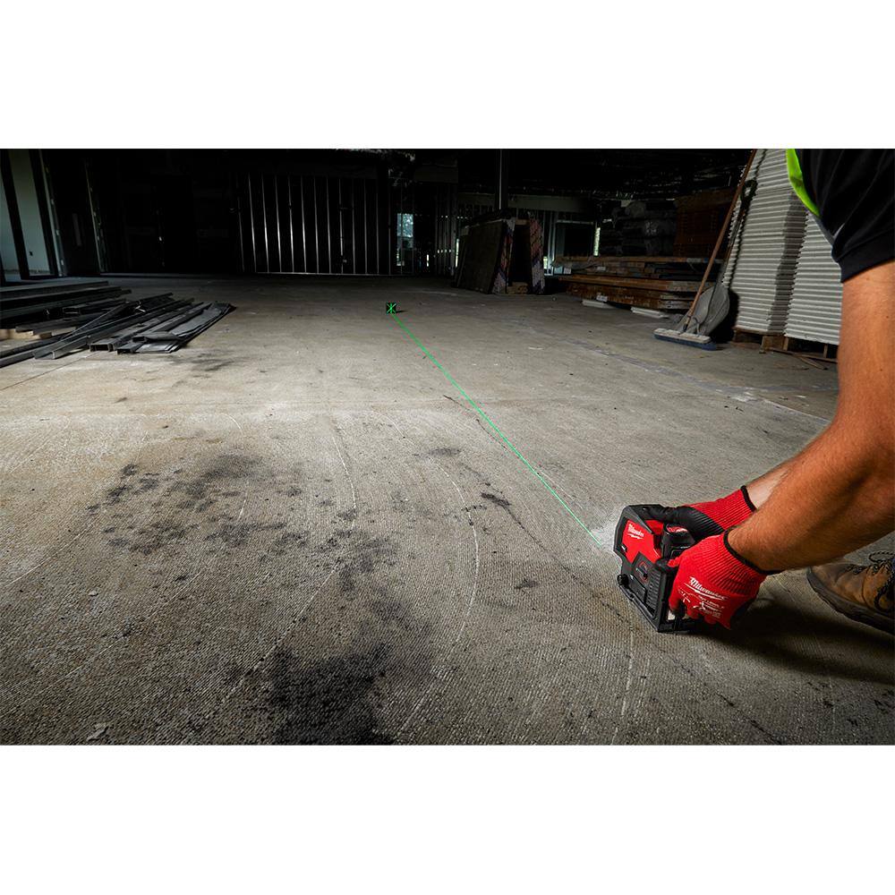 Milwaukee M12 12-Volt Lithium-Ion Cordless Green 125 ft. Cross Line and Plumb Points Laser Level Kit with 3.0 Ah Battery Milwaukee M12 12-Volt Lithium-Ion Cordless Green 125 ft. Cross Line and Plumb Points Laser Level Kit with 3.0 Ah Battery - Image 8