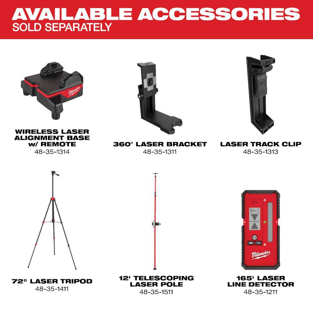 Milwaukee M12 12-Volt Lithium-Ion Cordless Green 125 ft. Cross Line and Plumb Points Laser Level Kit with 3.0 Ah Battery Milwaukee M12 12-Volt Lithium-Ion Cordless Green 125 ft. Cross Line and Plumb Points Laser Level Kit with 3.0 Ah Battery - Image 3