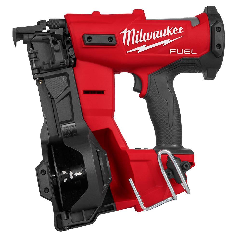 Milwaukee M18 FUEL 18-Volt Lithium-Ion Brushless Cordless Coil Roofing Nailer w/ M18 Rover LED Clamping Flood Light Milwaukee M18 FUEL 18-Volt Lithium-Ion Brushless Cordless Coil Roofing Nailer w/ M18 Rover LED Clamping Flood Light - Image 2