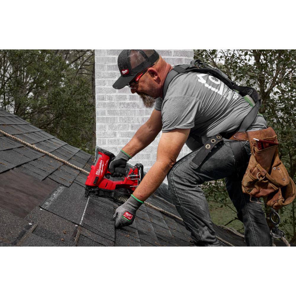 Milwaukee M18 FUEL 18-Volt Lithium-Ion Brushless Cordless Coil Roofing Nailer w/ M18 Rover LED Clamping Flood Light Milwaukee M18 FUEL 18-Volt Lithium-Ion Brushless Cordless Coil Roofing Nailer w/ M18 Rover LED Clamping Flood Light - Image 4