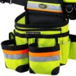 BUCKET BOSS Hi-Visibility 3-Bag Framer's Tool Belt with Suspenders Suspension Rig with 29-Pockets BUCKET BOSS Hi-Visibility 3-Bag Framer's Tool Belt with Suspenders Suspension Rig with 29-Pockets