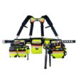BUCKET BOSS Hi-Visibility 3-Bag Framer's Tool Belt with Suspenders Suspension Rig with 29-Pockets BUCKET BOSS Hi-Visibility 3-Bag Framer's Tool Belt with Suspenders Suspension Rig with 29-Pockets