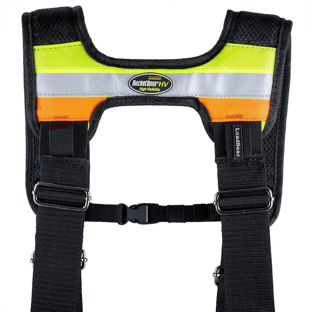 BUCKET BOSS Hi-Visibility 3-Bag Framer's Tool Belt with Suspenders Suspension Rig with 29-Pockets BUCKET BOSS Hi-Visibility 3-Bag Framer's Tool Belt with Suspenders Suspension Rig with 29-Pockets - Image 3