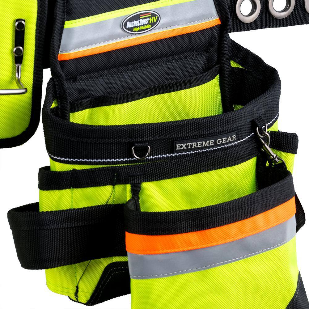 BUCKET BOSS Hi-Visibility 3-Bag Framer's Tool Belt with Suspenders Suspension Rig with 29-Pockets BUCKET BOSS Hi-Visibility 3-Bag Framer's Tool Belt with Suspenders Suspension Rig with 29-Pockets - Image 10
