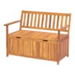 Outsunny 164.63 Gal. Natural Acacia Wood Deck Box with Seat