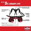 Milwaukee General Contractor Work Waist Tool Belt with Suspension Rig