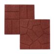 Vigoro 16 in. x 16 in. x 3/4 in. Red Dual-Sided Rubber Paver (60-Pack)