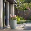 Morrava 17 in. Large Sage Gray Concrete Round Planter/Pot with Drainage Holes