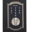 Schlage Camelot Satin Nickel Electronic Touch Keyless Touchscreen Deadbolt with Thumbturn