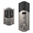 Schlage Camelot Satin Nickel Electronic Connect Smart Deadbolt - Z-Wave Plus Enabled