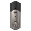 Schlage Camelot Satin Nickel Electronic Connect Smart Deadbolt with Alarm - Z-Wave Plus Enabled