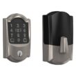 Schlage Camelot Satin Nickel Electronic Encode Plus Smart WiFi Deadbolt with Alarm