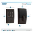 Schlage Century Aged Bronze Encode Smart Wi-Fi Deadbolt with Alarm and Century Handleset and Latitude Handle