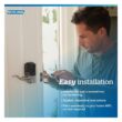 Schlage Century Matte Black Electronic Encode Smart WiFi Latitude Lever with Alarm