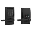 Schlage Century Matte Black Electronic Encode Smart WiFi Latitude Lever with Alarm