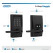 Schlage Century Matte Black Electronic Encode Smart WiFi Latitude Lever with Alarm