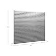 NewAge Products 71.75 in. H x 80 in. W PVC Slatwall Panels Set in Silver (40 sq. ft.)