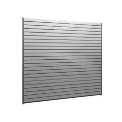 NewAge Products 71.75 in. H x 80 in. W PVC Slatwall Panels Set in Silver (40 sq. ft.)