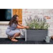 VITA Urbana 39"L x 16"W x 18"H Small Vinyl Parklette Planter, Slate Gray, VT17612