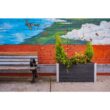 VITA Urbana 39"L x 16"W x 18"H Small Vinyl Parklette Planter, Slate Gray, VT17612