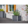 VITA Urbana 39"L x 16"W x 18"H Small Vinyl Parklette Planter, Slate Gray, VT17612