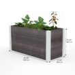 VITA Urbana 39"L x 16"W x 18"H Small Vinyl Parklette Planter, Slate Gray, VT17612