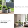 Sapcrete 10in., 13in., 16in. Dia Stone Finish Extra Large Tall Round Concrete Plant Pot/Planter for Indoor & Outdoor Set of 3 Sapcrete 10in., 13in., 16in. Dia Stone Finish Extra Large Tall Round Concrete Plant Pot/Planter for Indoor & Outdoor Set of 3