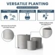 Sapcrete 10in., 13in., 16in. Dia Stone Finish Extra Large Tall Round Concrete Plant Pot/Planter for Indoor & Outdoor Set of 3 Sapcrete 10in., 13in., 16in. Dia Stone Finish Extra Large Tall Round Concrete Plant Pot/Planter for Indoor & Outdoor Set of 3