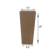 Arcadia Garden Products Contempo Tall Square 13 in. x 13 in. x 28 in. Taupe PSW Pot