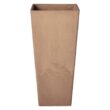 Arcadia Garden Products Contempo Tall Square 13 in. x 13 in. x 28 in. Taupe PSW Pot
