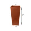 Arcadia Garden Products Contempo Tall Square 13 in. x 13 in. x 28 in. Terra Cotta PSW Pot