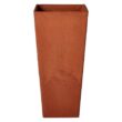 Arcadia Garden Products Contempo Tall Square 13 in. x 13 in. x 28 in. Terra Cotta PSW Pot