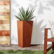 Arcadia Garden Products Contempo Tall Square 13 in. x 13 in. x 28 in. Terra Cotta PSW Pot