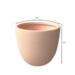 Leisuremod Dahlia Modern 21.5 in. Terracotta Fiberstone and Clay Tapered Round Planter for Indoor and Outdoor