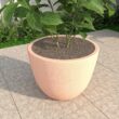 Leisuremod Dahlia Modern 21.5 in. Terracotta Fiberstone and Clay Tapered Round Planter for Indoor and Outdoor