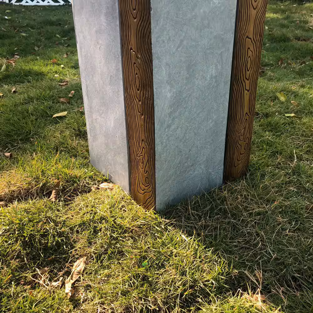 Kante Lightweight Concrete Tall Modern Square Outdoor Planter Set, 28 in. and 24 in. Tall, Timber Ridge Kante Lightweight Concrete Tall Modern Square Outdoor Planter Set, 28 in. and 24 in. Tall, Timber Ridge - Image 2