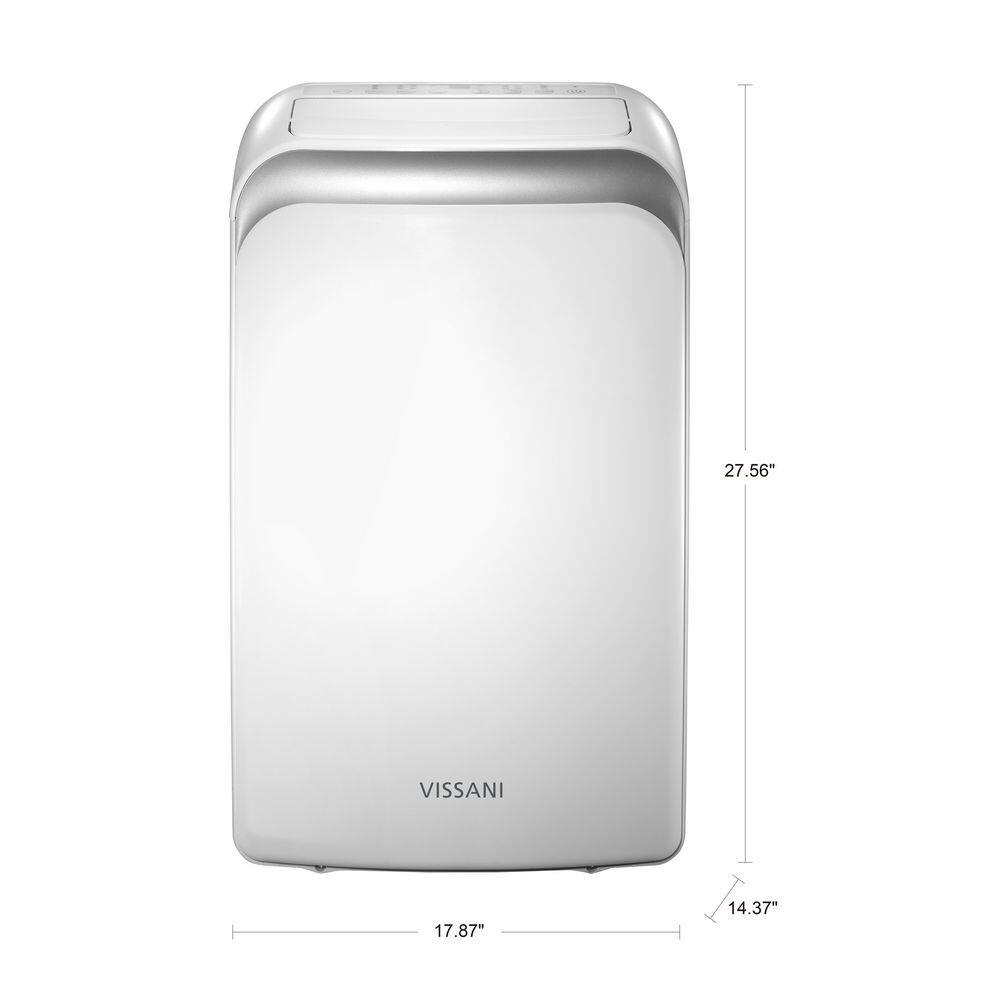 Vissani 8,000 BTU 115-Volt 3-in-1 Portable Air Conditioner for 350 sq. ft Rooms in White, Powered by Hubspace Vissani 8,000 BTU 115-Volt 3-in-1 Portable Air Conditioner for 350 sq. ft Rooms in White, Powered by Hubspace - Image 2