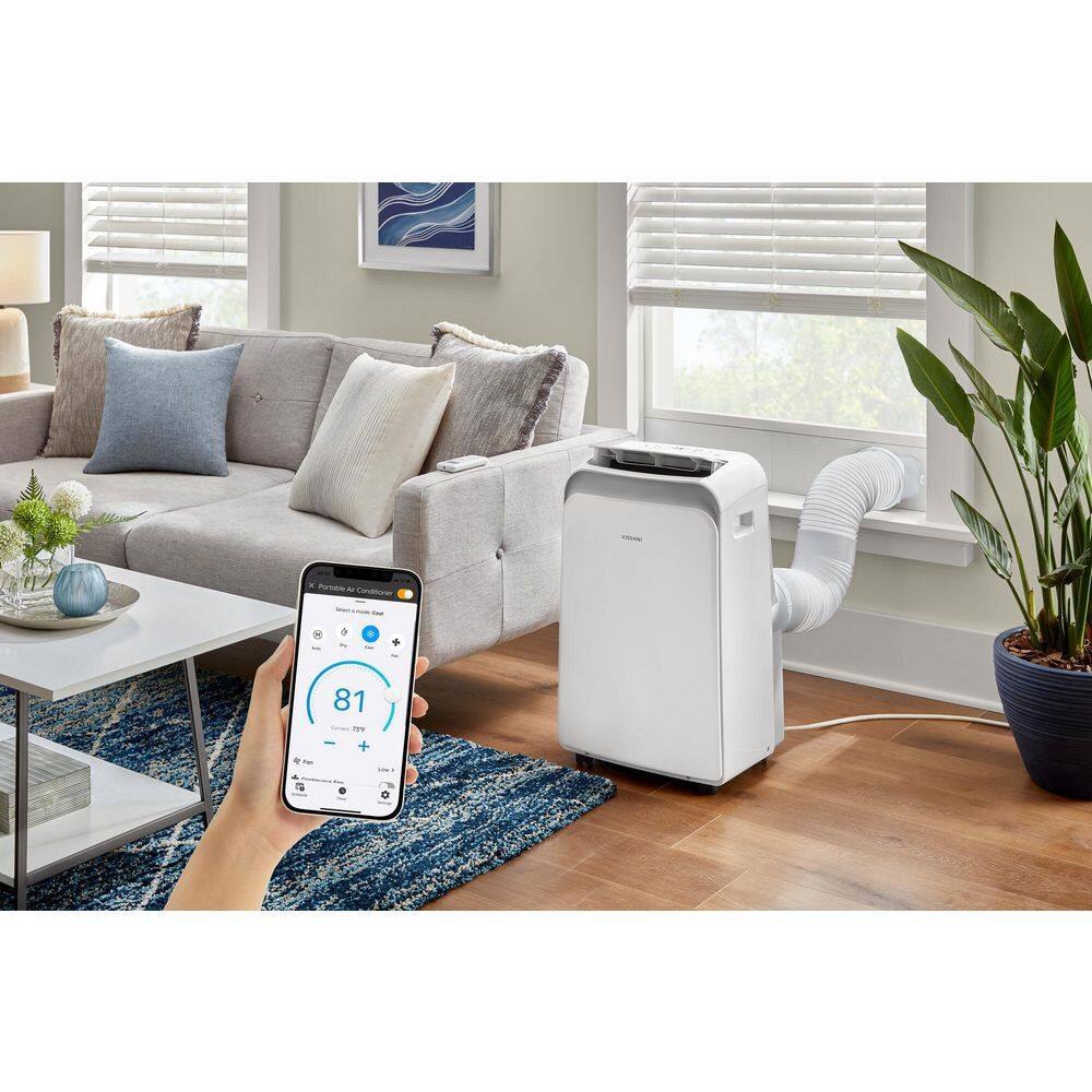 Vissani 8,000 BTU 115-Volt 3-in-1 Portable Air Conditioner for 350 sq. ft Rooms in White, Powered by Hubspace Vissani 8,000 BTU 115-Volt 3-in-1 Portable Air Conditioner for 350 sq. ft Rooms in White, Powered by Hubspace - Image 12