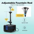 VIVOHOME 1370 GPH 4-in-1-Pond Pump with Filter, Fountain, and 13-Watt Light, up to 2113 Gal.
