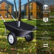 WELLFOR 5 cu. ft. Plastic Garden Dolly Post Hole Digger Utility Cart Wheelbarrow