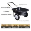 WELLFOR 5 cu. ft. Plastic Garden Dolly Post Hole Digger Utility Cart Wheelbarrow