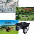 WELLFOR 5 cu. ft. Plastic Garden Dolly Post Hole Digger Utility Cart Wheelbarrow