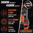 WEN 5,600-Watt Dual Fuel Portable Gasoline Generator with Wheel Kit, Electric Start, and CO Watchdog
