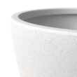 Leisuremod Dahlia Modern 21.5 in. White Fiberstone and Clay Tapered Round Planter for Indoor and Outdoor
