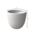 Leisuremod Dahlia Modern 21.5 in. White Fiberstone and Clay Tapered Round Planter for Indoor and Outdoor