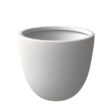 Leisuremod Dahlia Modern 21.5 in. White Fiberstone and Clay Tapered Round Planter for Indoor and Outdoor
