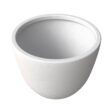 Leisuremod Dahlia Modern 21.5 in. White Fiberstone and Clay Tapered Round Planter for Indoor and Outdoor